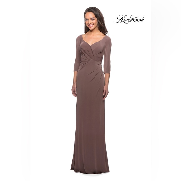 La Femme Dresses & Skirts - Mother of the bride LA FEMME Chocolate brown formal dress
